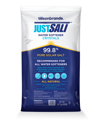 Just Salt Water Softener Crystals and Ice Melter- 2 Bag Minimum