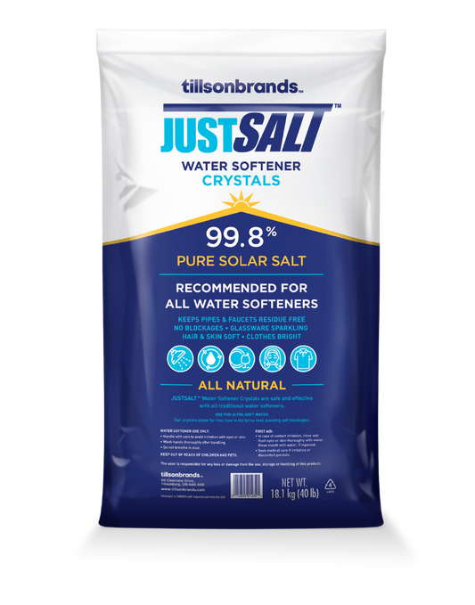 Just Salt Water Softener Crystals and Ice Melter- 2 Bag Minimum